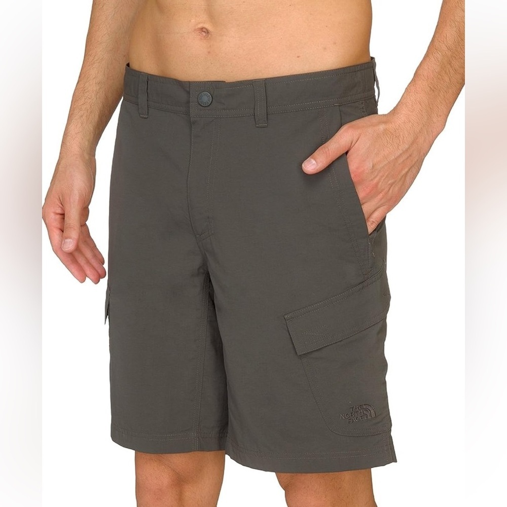The North Face Nylon Cargo Shorts Olive Green Utility Hiking Outdoor - Picture 15 of 16